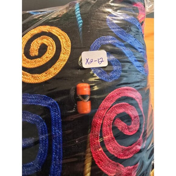 Vintage Indigo Moon Jacket 1X Artsy Embroidered Rainbow Toggle Buttons Boho Fun - Picture 7 of 9